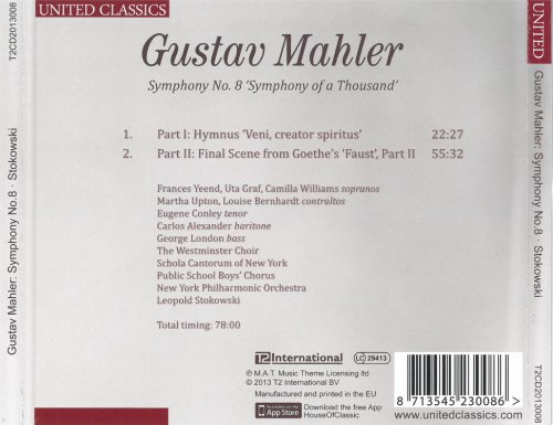 Leopold Stokowski - Mahler: Symphony No.8 Symphony of a Thousand (2013)