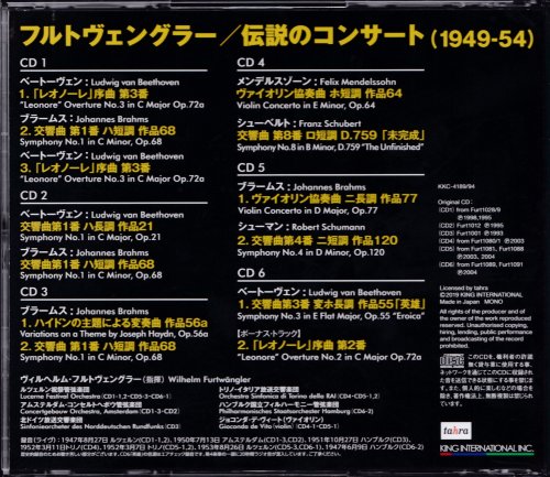 Wilhelm Furtwangler - Legendary Concerts 1947-53 (2019) [6CD Box Set]