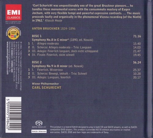Wiener Philharmoniker, Carl Schuricht - Bruckner: Symphonies Nos. 8 & 9 (2012) [SACD]