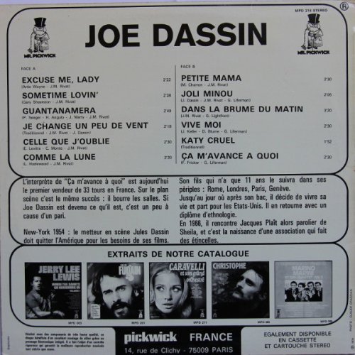 Joe Dassin - Excuse Me Lady (1974) Vinyl, LP .flac 24bit/192kHz