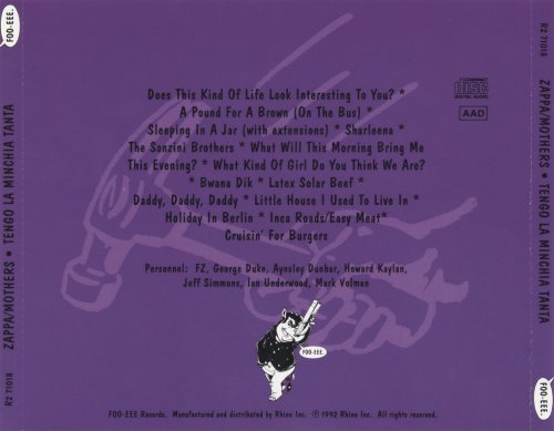 Frank Zappa & The Mothers of Invention - Tengo Na Minchia Tanta (1971) [1992]