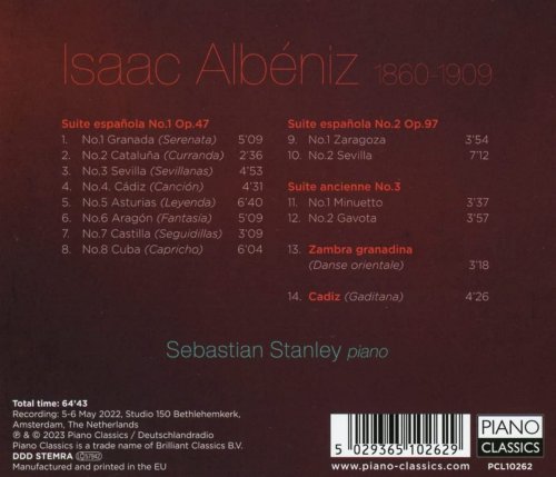 Sebastian Stanley  - Albéniz: Suite Española, Op. 47 & 97, Suite Ancienne No.3 (2023) [Hi-Res]