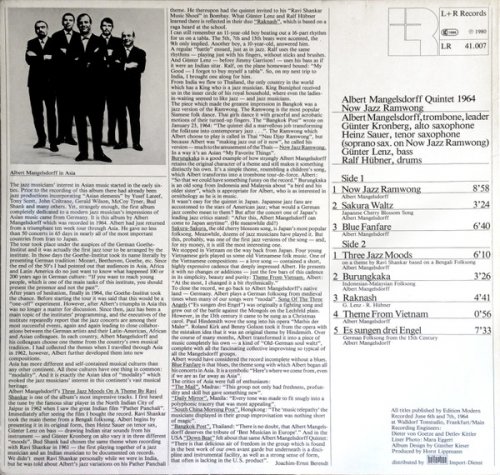 Albert Mangelsdorff - Now Jazz Ramwong (1964) [1980] LP