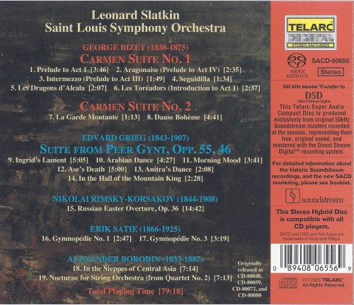 Leonard Slatkin - Bizet: Carmen, Grieg: Peer Gynt, Rimsky-Korsakov, Satie, Borodin (2005) [SACD]
