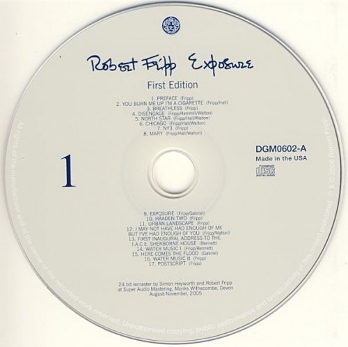 Robert Fripp - Exposure (1979) [2006]