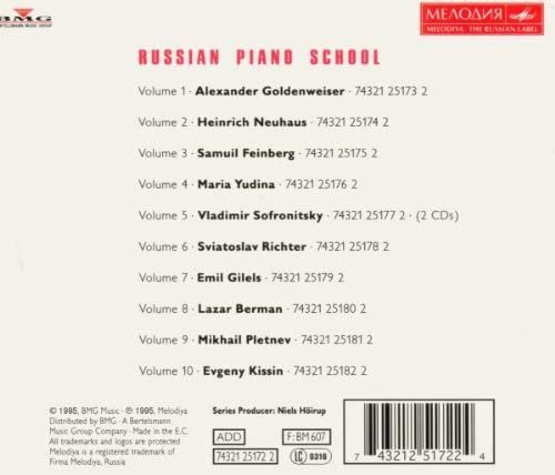 Alexander Goldenweiser, Heinrich Neuhaus, Samuil Feinberg, Maria Yudina, Vladimir Sofronitsky, Sviatoslav Richter, Emil Gilels, Lazar Berman, Mikhail Pletnev, Yevgeny Kissin - Russian Piano School: The Great Pianists Vol. 01-10 (1995) [10CD Box Set]