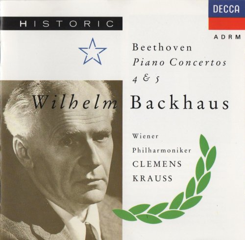 Wilhelm Backhaus, Wiener Philharmoniker, Clemens Krauss - Beethoven: Piano Concertos Nos. 4 & 5 (1990)