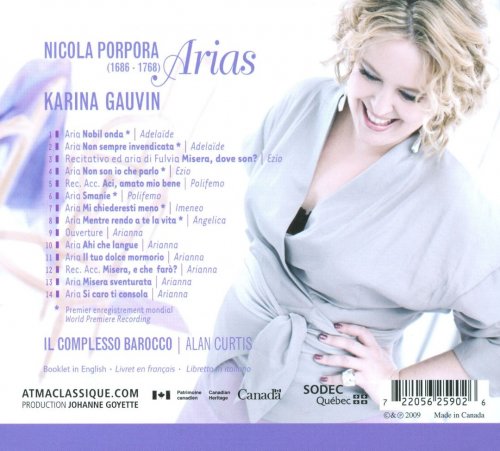 Karina Gauvin, Il Complesso Barocco, Alan Curtis - Porpora Arias (2009) CD-Rip