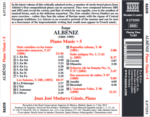 Juan José Mudarra Gámiz - Albéniz: Piano Music, Vol. 5 (2014)