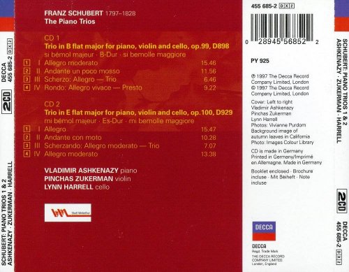 Vladimir Ashkenazy, Pinchas Zukerman, Lynn Harrell - Schubert: The Piano Trios (1997) CD-Rip