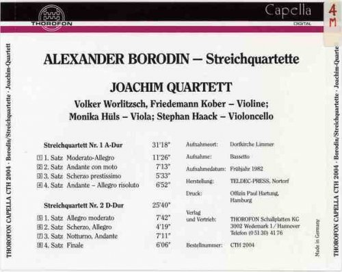 Joachim Quartett - Borodin: Die Streichquartette (1996)