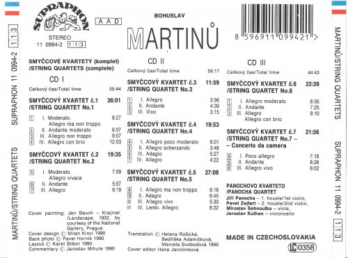 Panocha Quartet - Martinu: Complete String Quartets (1990)