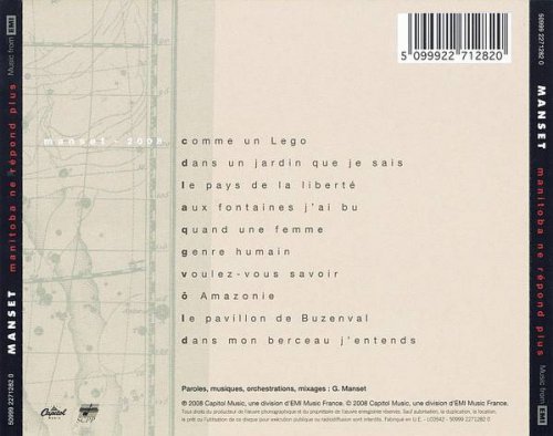 Gérard Manset - Manitoba ne répond plus (2008) CD-Rip