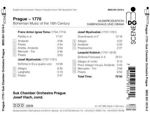 Suk Chamber Orchestra Prague, Josef Vlach - Prague 1770: Bohemian Music of the 18th Century (1997) CD-Rip
