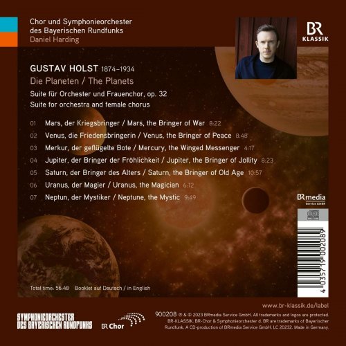Symphonieorchester des Bayerischen Rundfunks, Chor des Bayerischen Rundfunk, Daniel Harding - Gustav Holst: The Planets with Daniel Harding and the BRSO (2023) [Hi-Res]