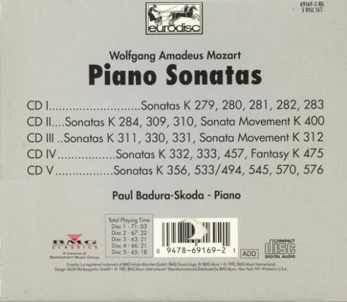 Paul Badura-Skoda - Mozart: Complete Piano Sonatas (1990)