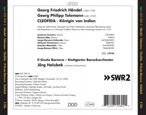 Jörg Halubek, Il Gusto Barocco, Suzanne Jerosme, Florian Götz, Jorge Navarro Colorado, Johanna Pommranz, Leandro Marziotte, Josep-Ramon Olivé - Händel · Telemann: Cleofida (2023) [Hi-Res]