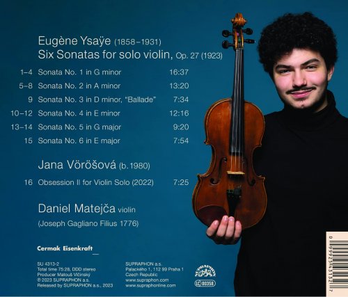 Daniel Matejča - Ysaÿe: Six Sonatas for Solo Violin (2023) [Hi-Res]