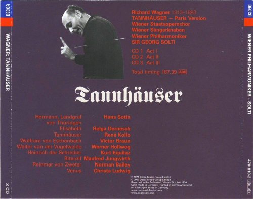 Wiener Philharmoniker, Sir Georg Solti - Wagner: Tannhauser (Paris Version) (2002) CD-Rip