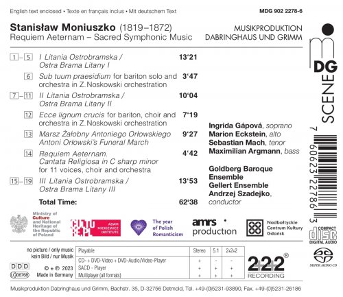 Goldberg Baroque Ensemble, Gellert Ensemble Chor, Andrzej Szadejko, Ingrida Gápová, Marion Eckstein, Sebastian Mach, Maximilian Argmann, Andreas Mitschke - Stanisław Moniuszko: Requiem Aeternam (2023) [Hi-Res]