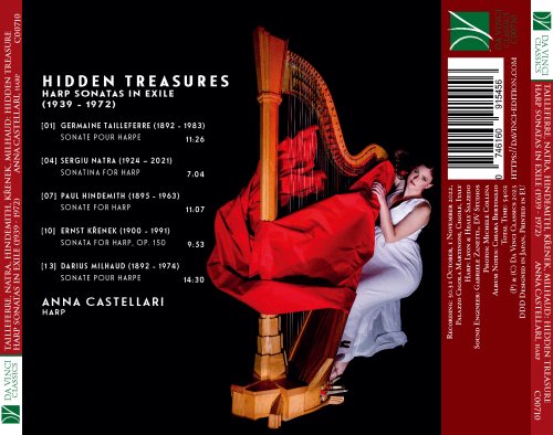 Anna Castellari - Tailleferre, Natra, Hindemith, Křenek, Milhaud: Hidden Treasures, Harp Sonatas in Exile (1939 - 1972) (2023)