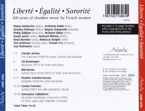 Ambache Ensemble - Liberté, Égalité, Sororité: 100 Years of Chamber Music by French Women (2015) CD-Rip