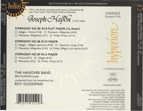 Roy Goodman - Haydn: Symphonies Nos. 85-87 (1993) [2003]