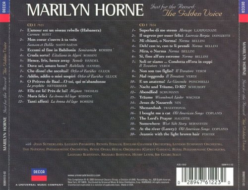 Marilyn Horne - Just for the Record: The Golden Voice (2003) CD-Rip