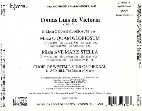 Choir of Westminster Cathedral, David Hill - Victoria: Ave maris stella / O quam gloriosum (1987)