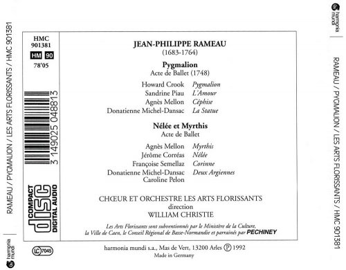Les Arts Florissants, William Christie - Rameau: Pygmalion, Nelee & Myrthis (1992) CD-Rip