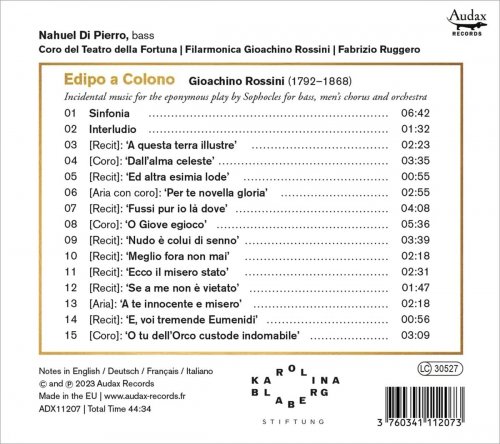 Nahuel Di Pierro, Filarmonica Gioachino Rossini, Coro del Teatro della Fortuna, Fabrizio Ruggero - Rossini: Edipo a Colono (2023) [Hi-Res]