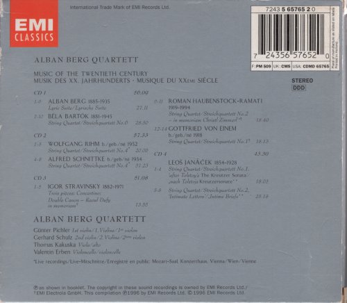 Alban Berg Quartett - Music Of The Twentieth Century (1996)