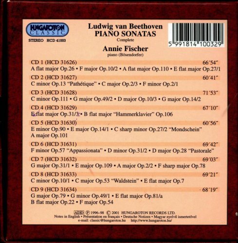 Annie Fischer - Beethoven: Complete Piano Sonatas (2001) CD-Rip