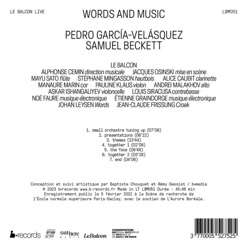 Le Balcon, Alphonse Cemin - Pedro García-Velásquez: Words and music (Live) (2023) [Hi-Res]