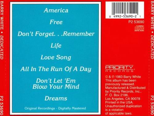 Barry White - Dedicated (1983)