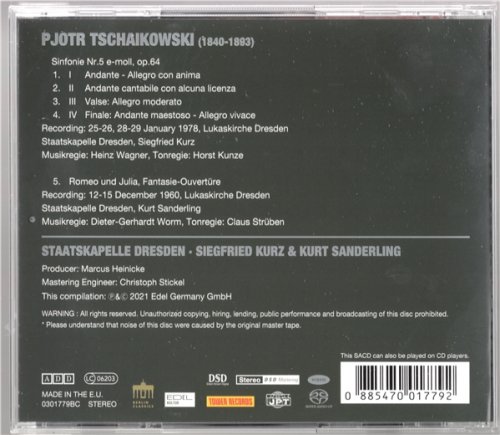 Kurt Sanderling, Siegfried Kurz - Tchaikovsky: Symphony No. 5 (1978) [2021 SACD]
