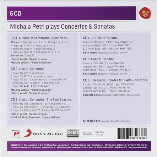Michala Petri - Michala Petri plays Concertos & Sonatas (2010) [6CD Box Set]