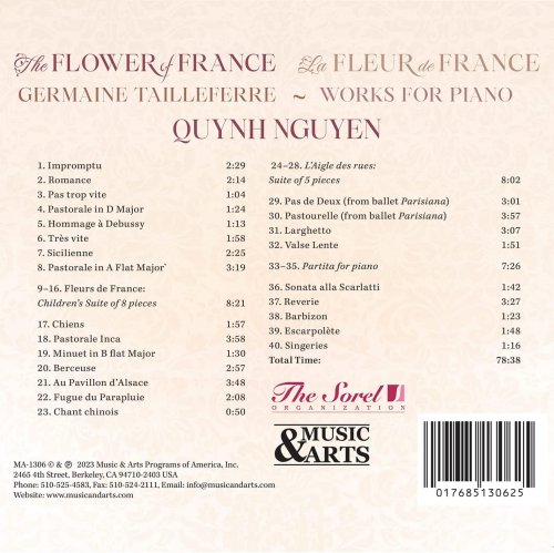 Quynh Nguyen - The Flower of France. Germaine Tailleferre Works for Piano (2023) [Hi-Res]