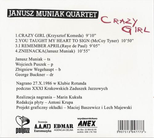 Janusz Muniak Quartet - Crazy Girl (1987)