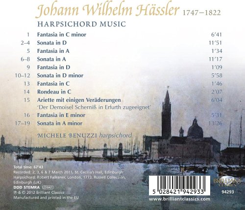 Michele Benuzzi - Hässler: Harpsichord Music (2012)