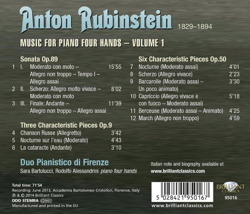 Duo Pianistico di Firenze - Rubinstein: Music for Piano Four Hands, Vol. 1 (2014)