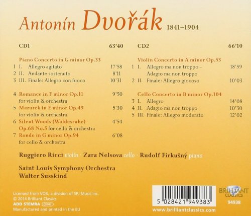 Saint Louis Symphony Orchestra - Dvoràk: Complete Concertos (2014)