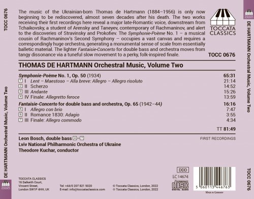 Leon Bosch, Lviv National Philharmonic Orchestra of Ukraine, Theodore Kuchar - Thomas de Hartmann: Orchestral Music, Vol. 2 (2022) [Hi-Res]