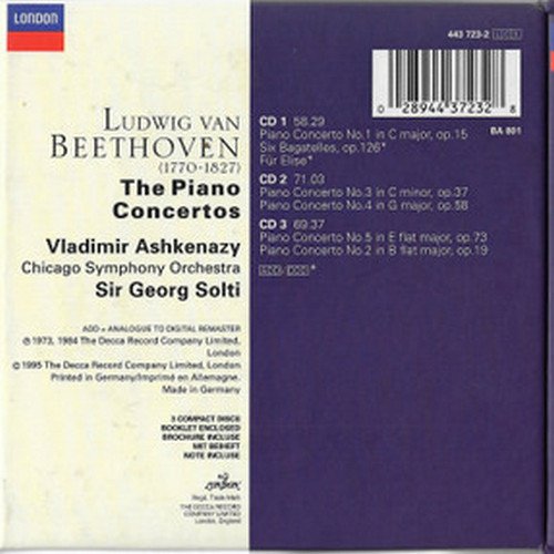 Vladimir Ashkenazy, Chicago Symphony Orchestra, Sir Georg Solti - Beethoven: The Piano Concertos (1996) CD-Rip