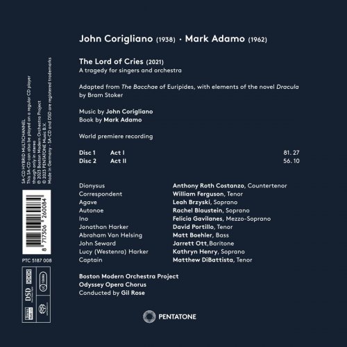 Anthony Roth Costanzo, Boston Modern Orchestra Project, Gil Rose - John Corigliano: The Lord of Cries (2023) [Hi-Res] [Dolby Atmos]