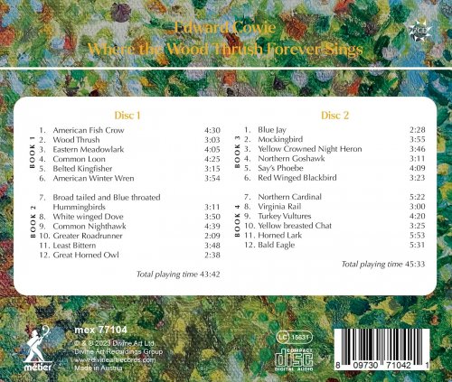 Anna Hashimoto, Roderick Chadwick - Edward Cowie: Where the Wood Thrush Forever Sings (2023) [Hi-Res]