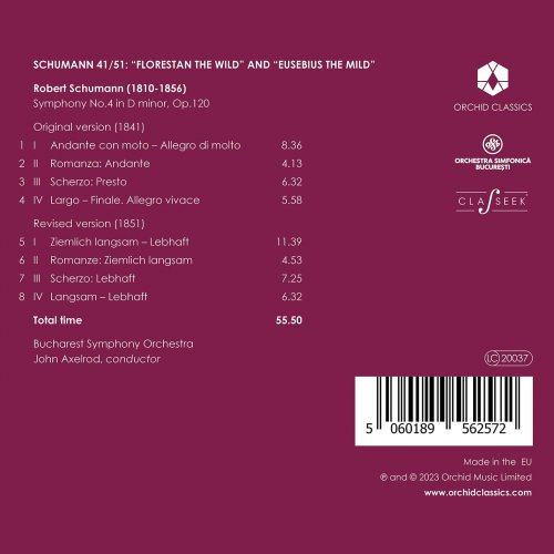 Bucharest Symphony Orchestra, John Axelrod - Schumann 41/51 (2023) [Hi-Res]