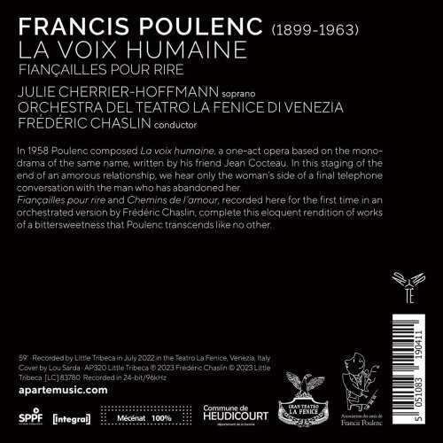 Julie Cherrier-Hoffmann, Orchestra del Teatro La Fenice di Venezia, Frédéric Chaslin - Poulenc: La Voix humaine, Fiançailles pour rire (2023) [Hi-Res]