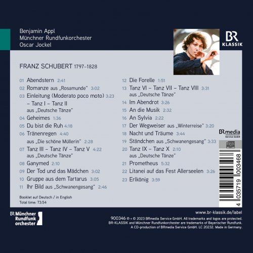 Benjamin Appl, Munich Radio Orchestra, Oscar Jockel - Franz Schubert: Lieder with Orchestra (2023) [Hi-Res]