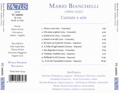 ArsEmble, Roberto Cascio - Bianchelli: Cantate e arie (2023) [Hi-Res]